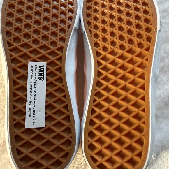 New Vans Classic Slip-On Glitter Sneakers Apricot Nectar Pink- 5y/6.5w - Picture 7 of 8